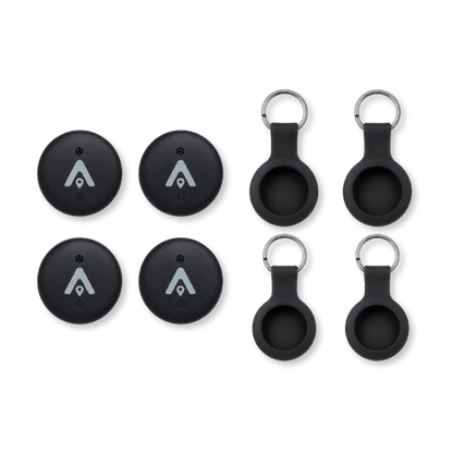 OzLocatr Tag 4-Pack + 4 Keychain Holders